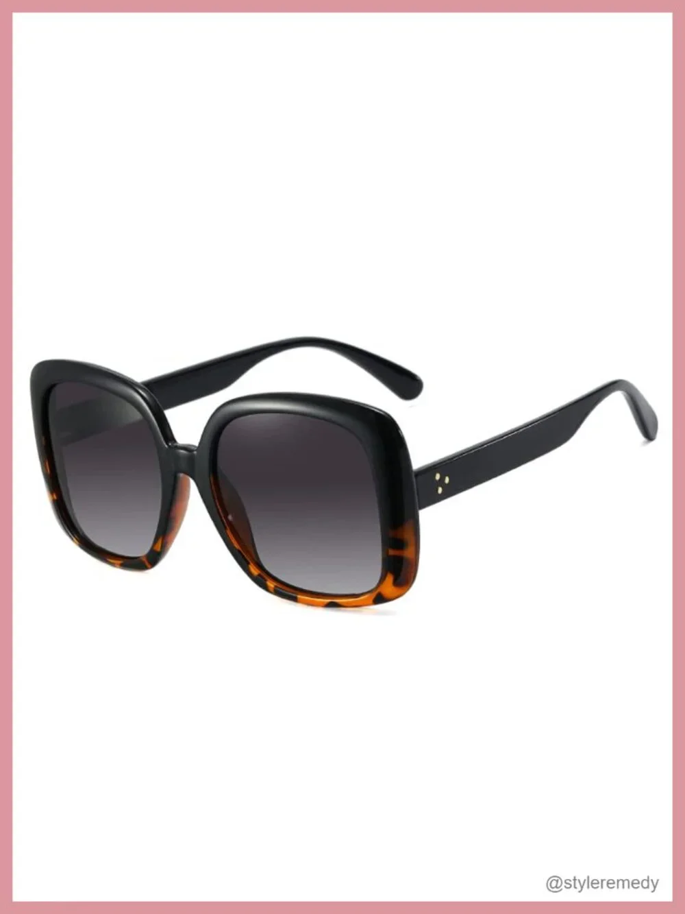 Oversized Square Polarized Sunglasses for Women UV400 Protection Retro Shades